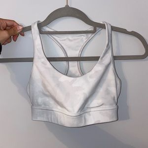 Ptula White & Grey Camo Sports Bra, size XS